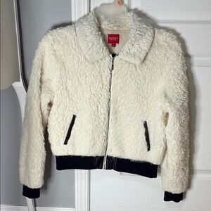 Guess White Bomber Jacket